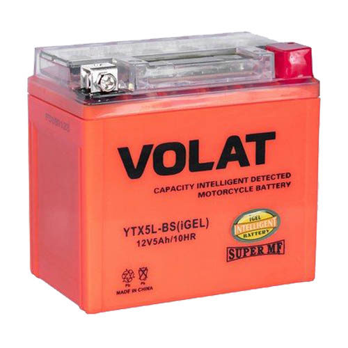 Аккумулятор Volat YTX5L-BS(iGEL) 12V 5Ah 80A R+, Volat