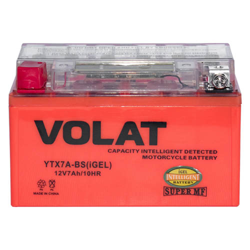 Аккумулятор Volat YTX7A-BS(iGEL) 12V 7Ah 105A L+, Volat