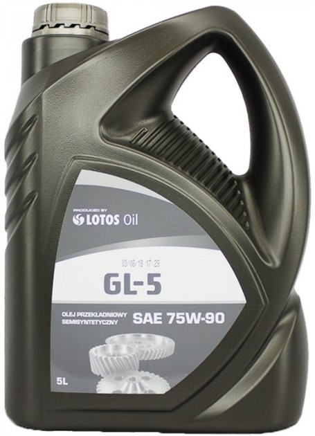 Масло трансмиссионное Lotos Semisyntetic Gear Oil GL-5 75W-9 5 л, Масла трансмиссионные
