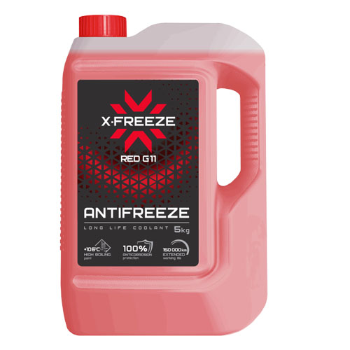 Антифриз X-Freeze Red G11 -40°С готовый 5 кг