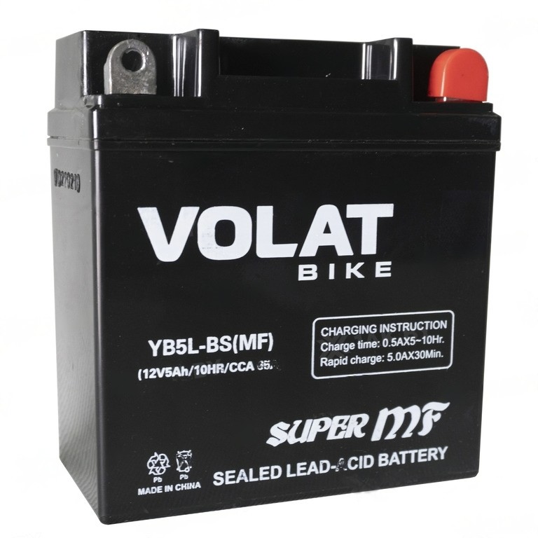 Аккумулятор Volat YB5L-BS (MF) 12V 5Ah 65A R+, Volat
